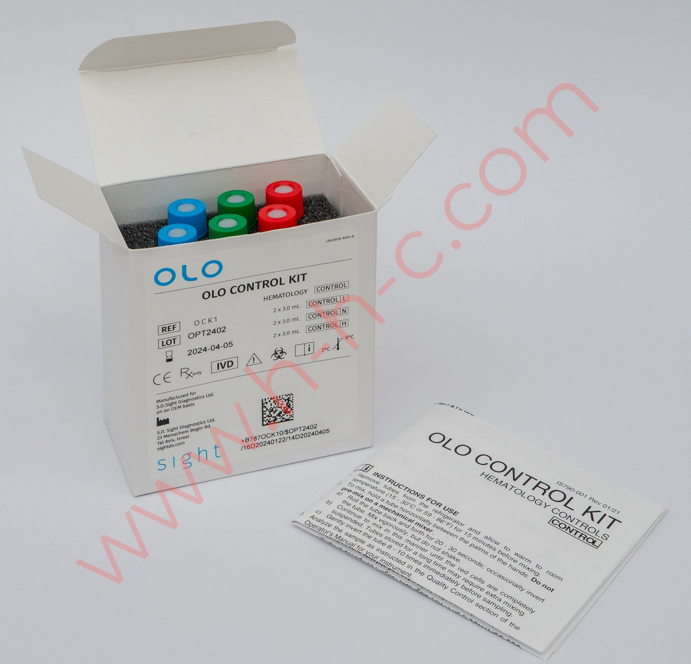 OLO Control kit 3 levels (2 low + 2 Normal + 2 High)